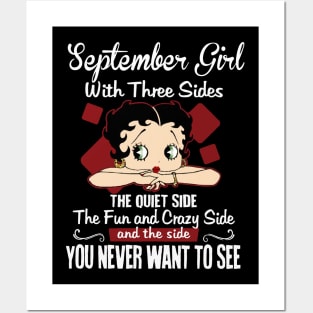 September Girl With Three Sides The Quiet Side Birthday Gifts Posters and Art